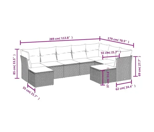 9-Daļīgs Dārza Dīvāna Komplekts, Matrači, Melna Pe Rotangpalma Vidaxl 9-Daļīgs Dārza Dīvāna Komplekts, Matrači, Melna Pe Rotangpalma Vidaxl