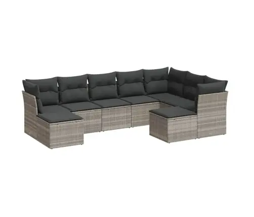 9-Osaline Aiadiivani Komplekt Patjadega, Helehall, Polürotang