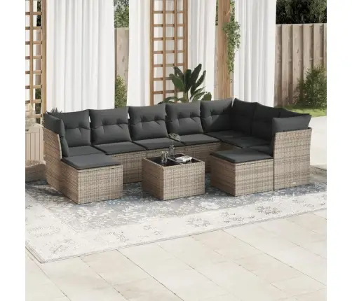 10-Osaline Aiadiivani Komplekt Patjadega, Hall, Polürotang