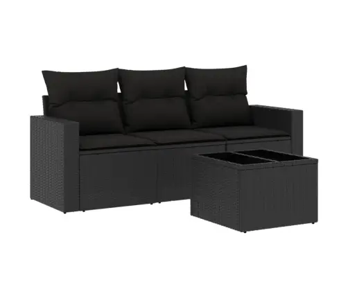 4-Daļīgs Dārza Dīvāna Komplekts Ar Matračiem, Pe Rotangpalma Vidaxl