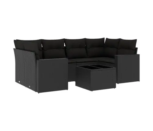 7-Osaline Aiadiivani Komplekt Patjadega, Must, Polürotang