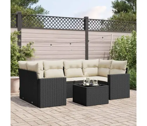 7-Osaline Aiadiivani Komplekt Patjadega, Must, Polürotang 7-Osaline Aiadiivani Komplekt Patjadega, Must, Polürotang