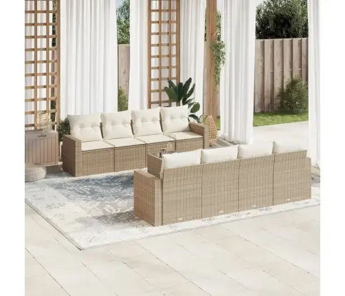 9-Osaline Aiadiivani Komplekt Patjadega, Beež, Polürotang