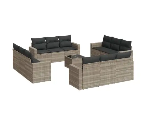 13-Osaline Aiadiivani Komplekt Patjadega, Helehall, Polürotang