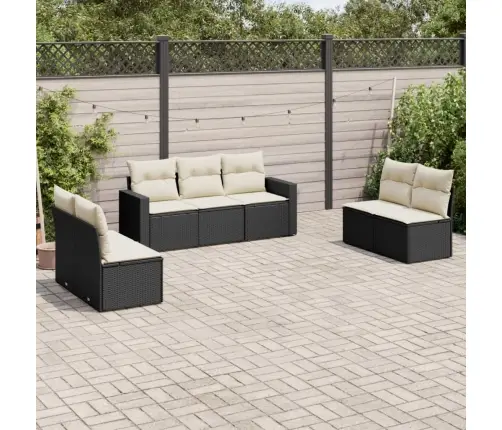 7-Osaline Aiadiivani Komplekt Patjadega, Must, Polürotang