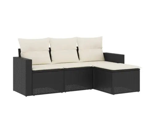 4-Daļīgs Dārza Dīvāna Komplekts Ar Matračiem, Pe Rotangpalma Vidaxl