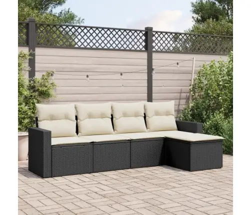 5-Osaline Aiadiivanikomplekt Patjadega, Must, Polürotang