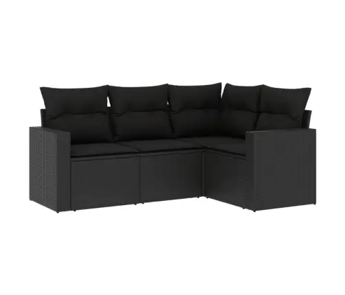 4-Daļīgs Dārza Dīvāna Komplekts Ar Matračiem, Pe Rotangpalma Vidaxl