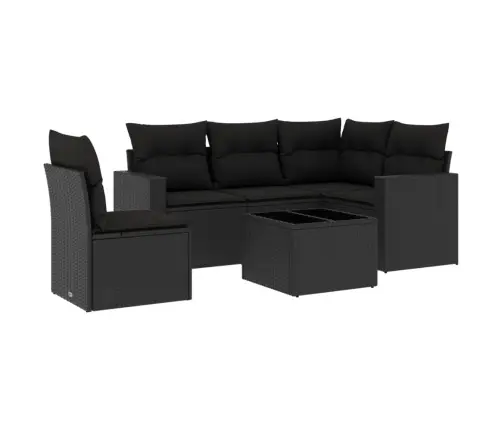 6-Osaline Aiadiivani Komplekt Patjadega, Must, Polürotang