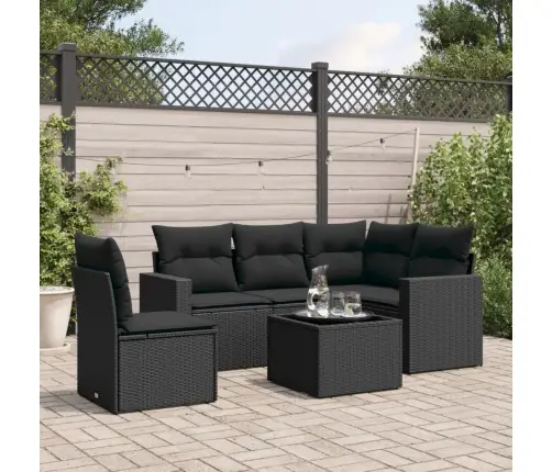 6-Osaline Aiadiivani Komplekt Patjadega, Must, Polürotang