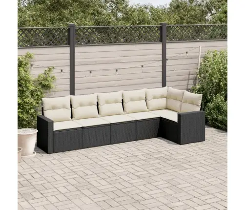 6-Osaline Aiadiivani Komplekt Patjadega, Must, Polürotang