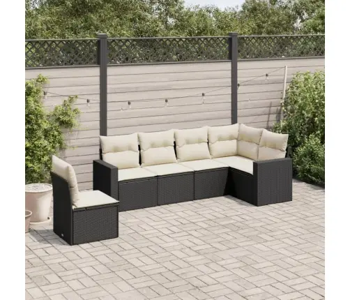 6-Osaline Aiadiivani Komplekt Patjadega, Must, Polürotang