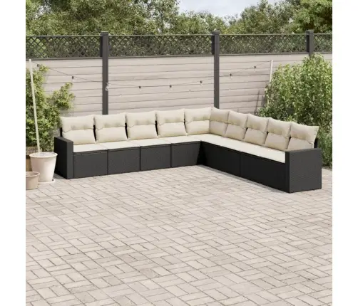 9-Osaline Aiadiivani Komplekt Patjadega, Must, Polürotang