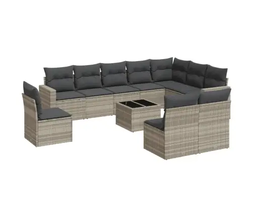 11-Osaline Aiadiivani Komplekt Patjadega, Helehall, Polürotang