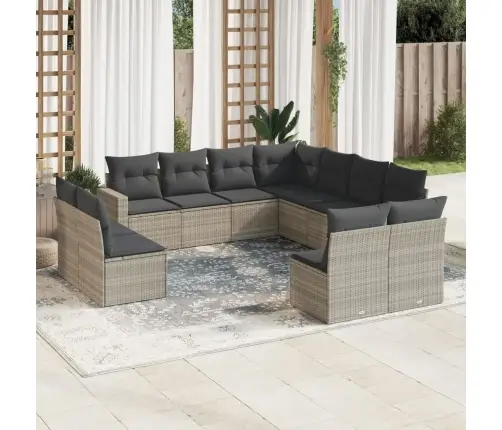 11-Osaline Aiadiivani Komplekt Patjadega, Helehall, Polürotang