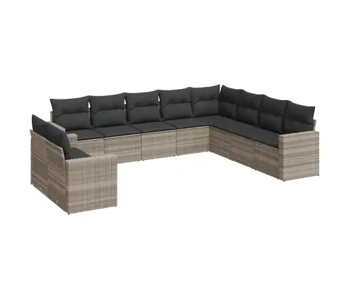 10-Osaline Aiadiivani Komplekt Patjadega, Helehall, Polürotang