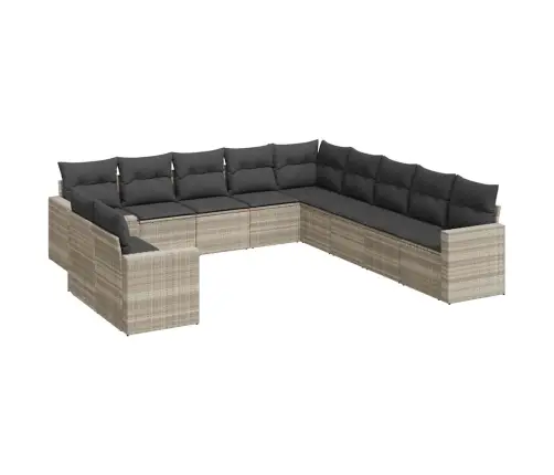 11-Osaline Aiadiivani Komplekt Patjadega, Helehall, Polürotang