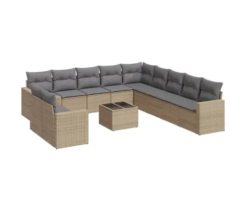 12-Osaline Aiadiivani Komplekt Patjadega, Beež, Polürotang