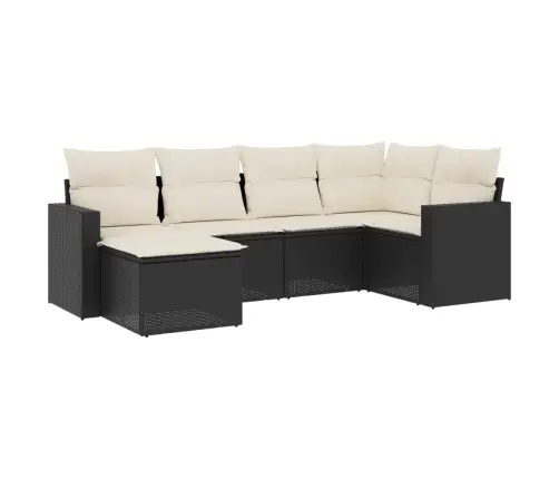 6-Osaline Aiadiivani Komplekt Patjadega, Must, Polürotang