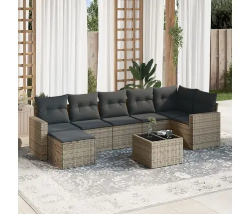 8-Osaline Aiadiivani Komplekt Patjadega, Hall, Polürotang