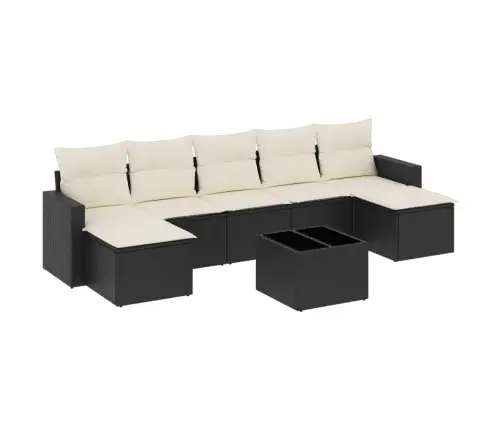 8-Osaline Aiadiivani Komplekt Patjadega, Must, Polürotang