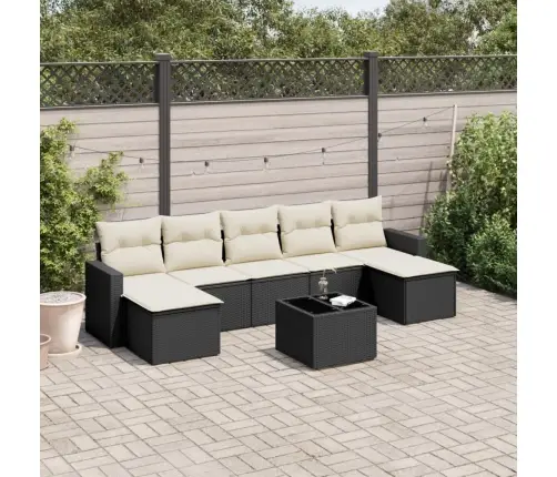 8-Osaline Aiadiivani Komplekt Patjadega, Must, Polürotang