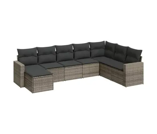 8-Osaline Aiadiivani Komplekt Patjadega, Hall, Polürotang