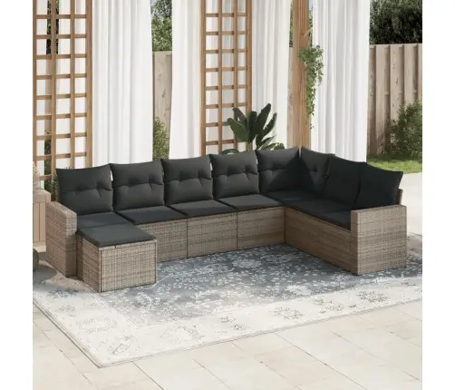 8-Osaline Aiadiivani Komplekt Patjadega, Hall, Polürotang