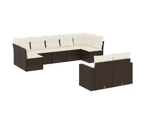 9-Osaline Aiadiivani Komplekt Patjadega, Pruun, Polürotang