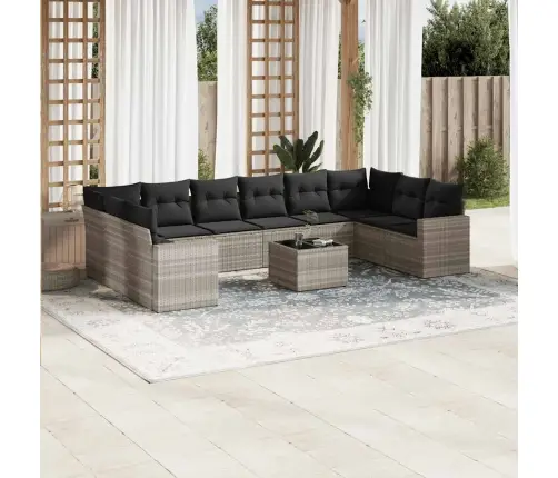 11-Osaline Aiadiivani Komplekt Patjadega, Helehall, Polürotang