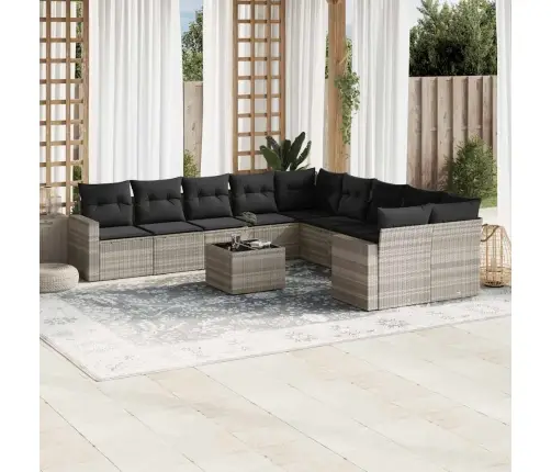 11-Osaline Aiadiivani Komplekt Patjadega, Helehall, Polürotang