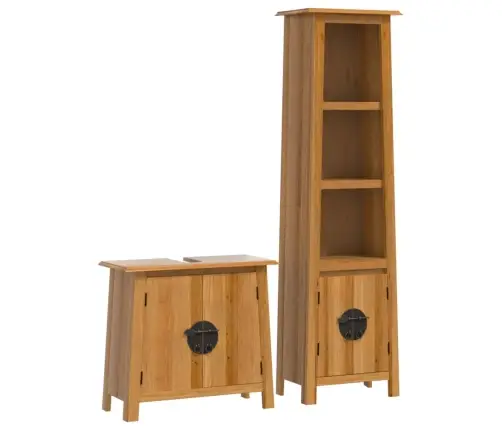 2-Osaline Vannitoamööbli Komplekt, Männipuit