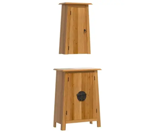 2-Daļīgs Vannasistabas Mēbeļu Komplekts, Priedes Masīvkoks Vidaxl