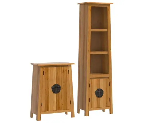 2-Daļīgs Vannasistabas Mēbeļu Komplekts, Priedes Masīvkoks Vidaxl 2-Daļīgs Vannasistabas Mēbeļu Komplekts, Priedes Masīvkoks Vidaxl