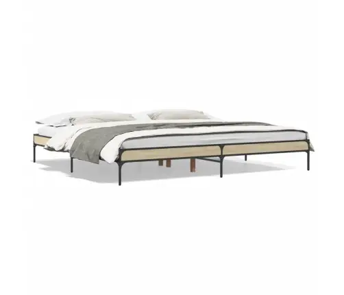 Lovos Rėmas, Ąžuolo, 180X200cm Apdirbta Mediena Ir Metalas