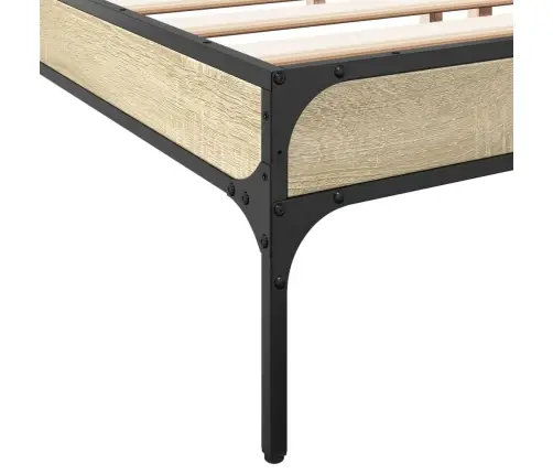 Lovos Rėmas, Ąžuolo, 180X200cm Apdirbta Mediena Ir Metalas