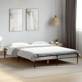Lovos Rėmas, Pilkas Ąžuolo, 135X190cm Apdirbta Mediena/Metalas