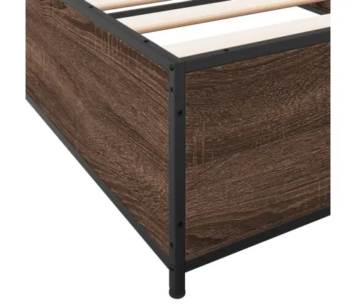 Lovos Rėmas, Rudas Ąžuolo, 100X200cm Apdirbta Mediena/Metalas