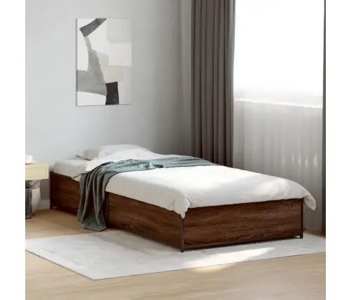 Lovos Rėmas, Rudas Ąžuolo, 100X200cm Apdirbta Mediena/Metalas