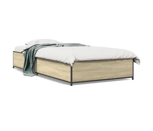 Lovos Rėmas, Ąžuolo, 75X190cm Apdirbta Mediena Ir Metalas