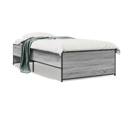 Lovos Rėmas, Pilkas Ąžuolo, 100X200cm Apdirbta Mediena/Metalas