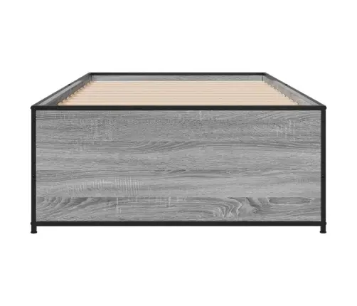 Lovos Rėmas, Pilkas Ąžuolo, 100X200cm Apdirbta Mediena/Metalas