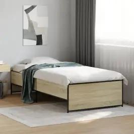Lovos Rėmas, Ąžuolo, 75X190cm Apdirbta Mediena Ir Metalas