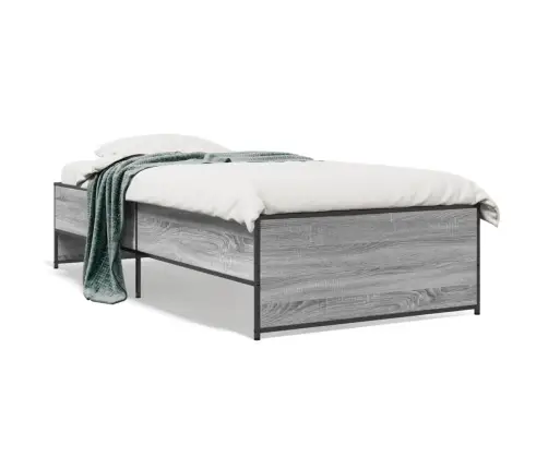Lovos Rėmas, Pilkas Ąžuolo, 75X190cm Apdirbta Mediena/Metalas