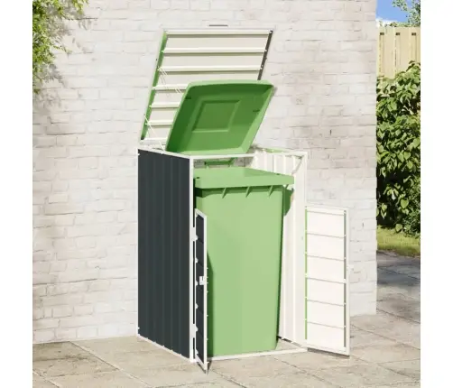 Atkritumu Tvertņu Novietne Antracītpelēka 72X81X115 Cm Tērauds Vidaxl