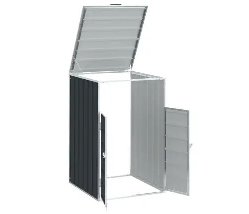 Atkritumu Tvertņu Novietne Antracītpelēka 72X81X115 Cm Tērauds Vidaxl