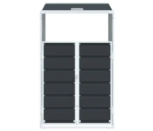 Atkritumu Tvertņu Novietne Antracītpelēka 72X81X115 Cm Tērauds Vidaxl