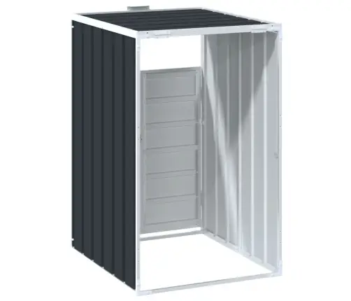 Atkritumu Tvertņu Novietne Antracītpelēka 72X81X115 Cm Tērauds Vidaxl