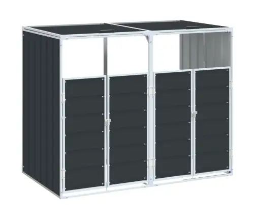 Ratastega Prügikasti Kuur, Antratsiithall, 144X81X113 cm Teras