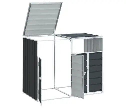 Ratastega Prügikasti Kuur, Antratsiithall, 144X81X113 cm Teras